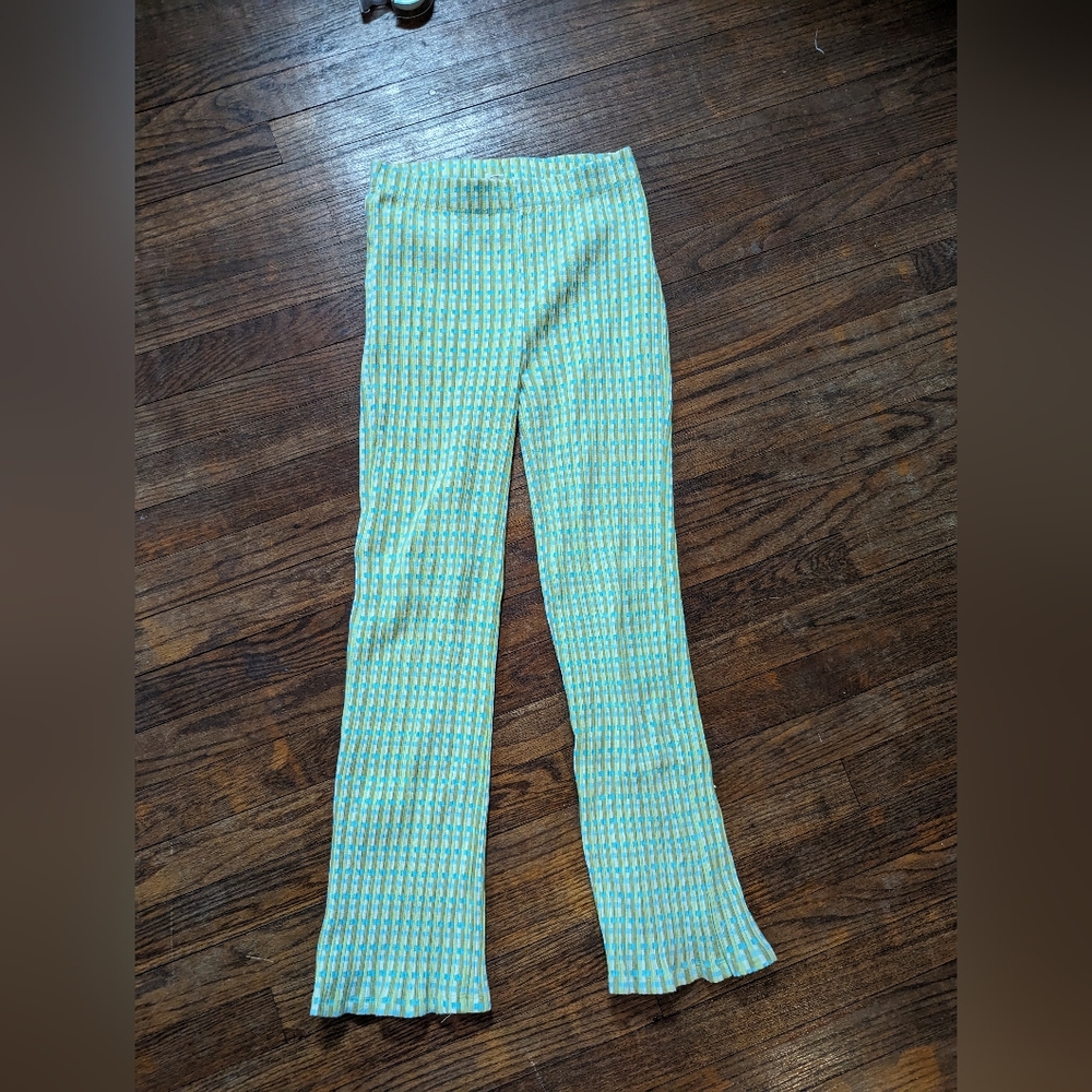 Billabong Green Plaid Cotton Pants